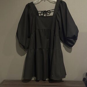 Johnnybecca linen Black Mini Dress